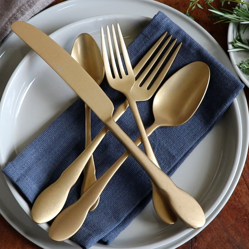 Lenox Medford Gold 24 pc buy Flatware Set